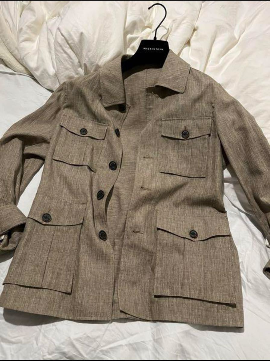 アクアスキュータム aquascutum サファリジャケット 36 M 相当 飯塚 UK