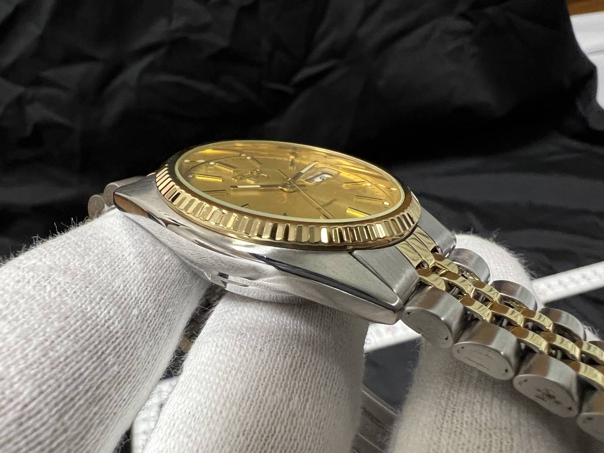 割と 正常 SEIKO セイコー5 7S26-0500 裏スケ 自動巻 コンビ メンズ