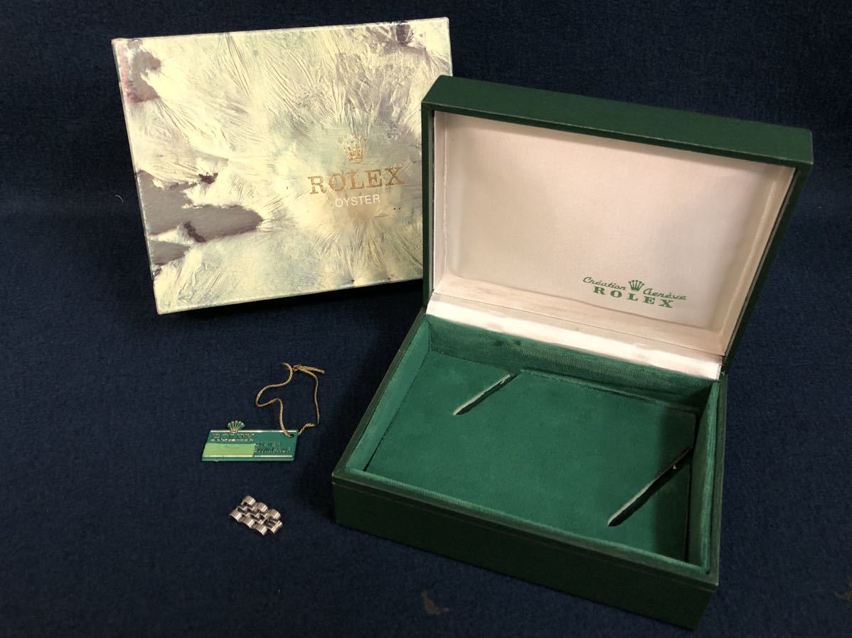 ROLEX ロレックス 空箱 コマ 3コマ ベルト 付属品 化粧箱 腕時計ケース ボックス BOX グリーン 緑 11.00.2 現状品 保管品 中古