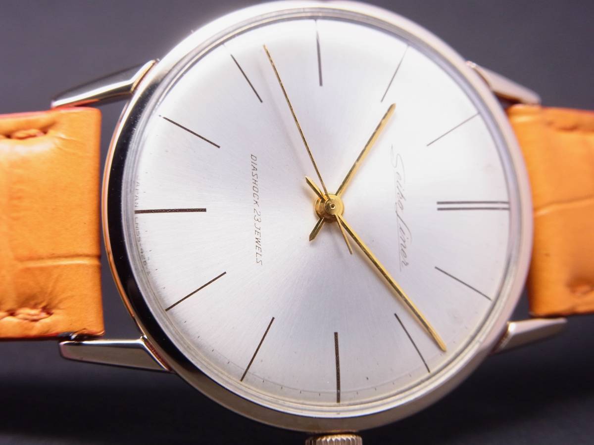 セイコー ライナー 23石 手巻き時計 ブラウン文字 1961年製 美品！！