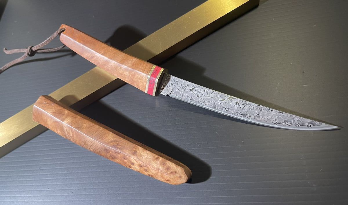 ペティナイフ | – 69層 鍛接ダマスカス鋼 ダマスカス 木柄 13.5cm : VG 