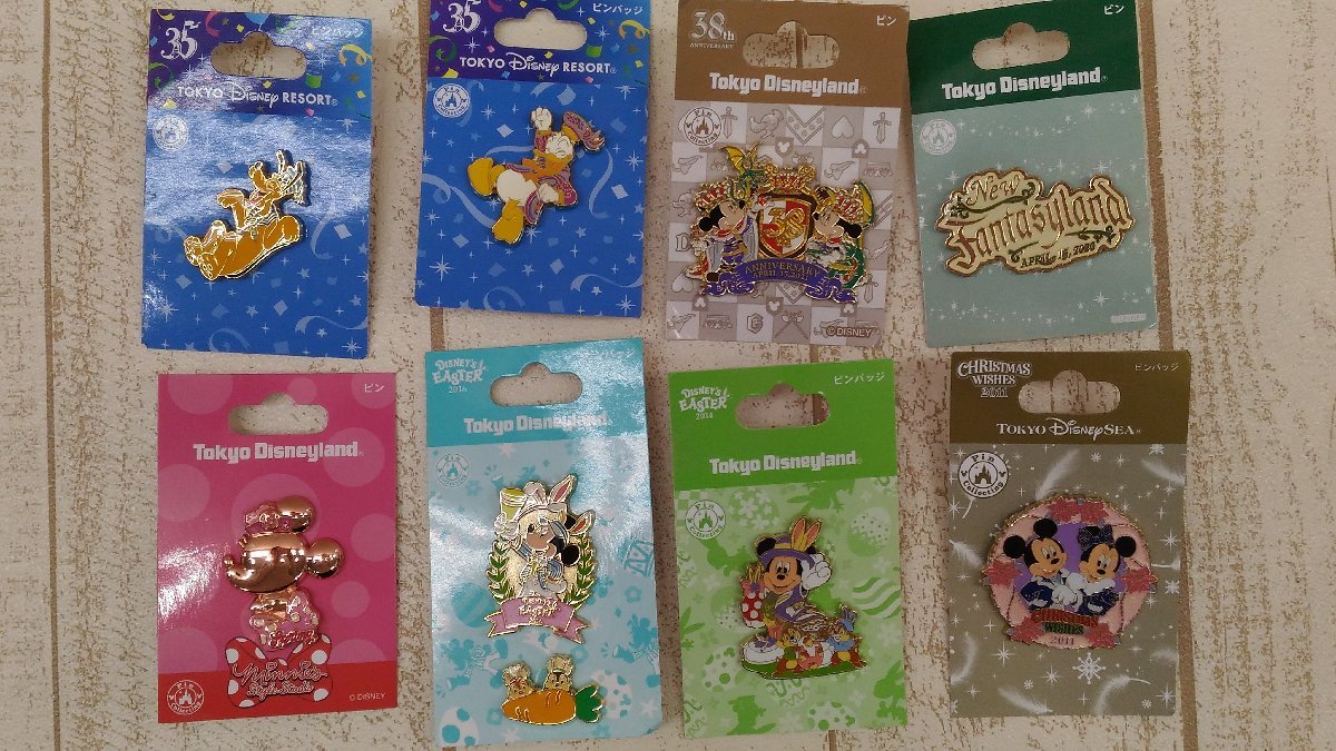◇ディズニー ピンバッジ 8点 35周年 38周年 ニューファンタジーランド