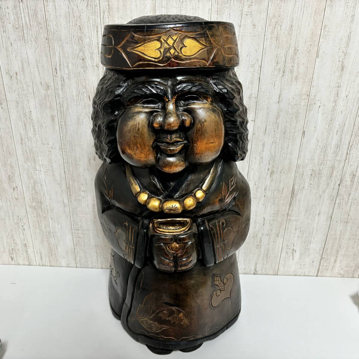 特大サイズ　北海道　アイヌ　ニポポ　木製彫刻 置物 伝統的デザイン 北海道 アイヌ 木彫りのニポポ人形 大 – zakka store towi