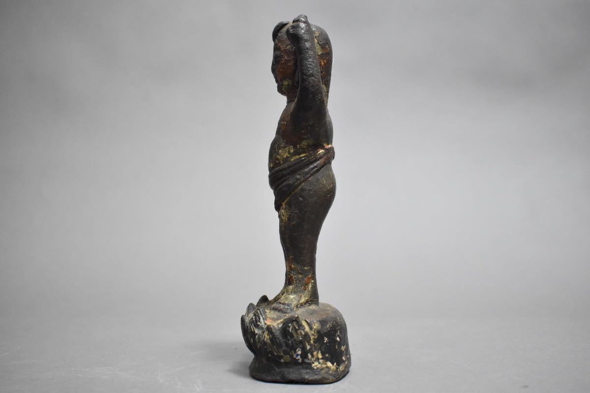 英】1255 明 銅誕生仏 仏教美術 中国 銅製 銅器 佛像 置物 骨董品 美術