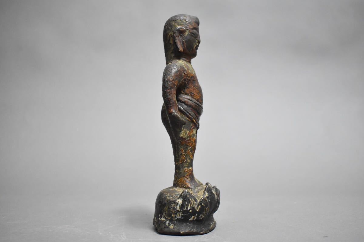 英】1255 明 銅誕生仏 仏教美術 中国 銅製 銅器 佛像 置物 骨董品 美術