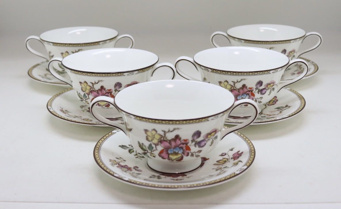 【全国無料，送料無料】 ウェッジウッド WEDGWOOD スワロー SWALLOW スープ カップ&ソーサー 5客セット(ウェッジウッド)｜売買されたオークション情報、yahooの商品情報をアーカイブ公開 - オークファン ウェッジウッド