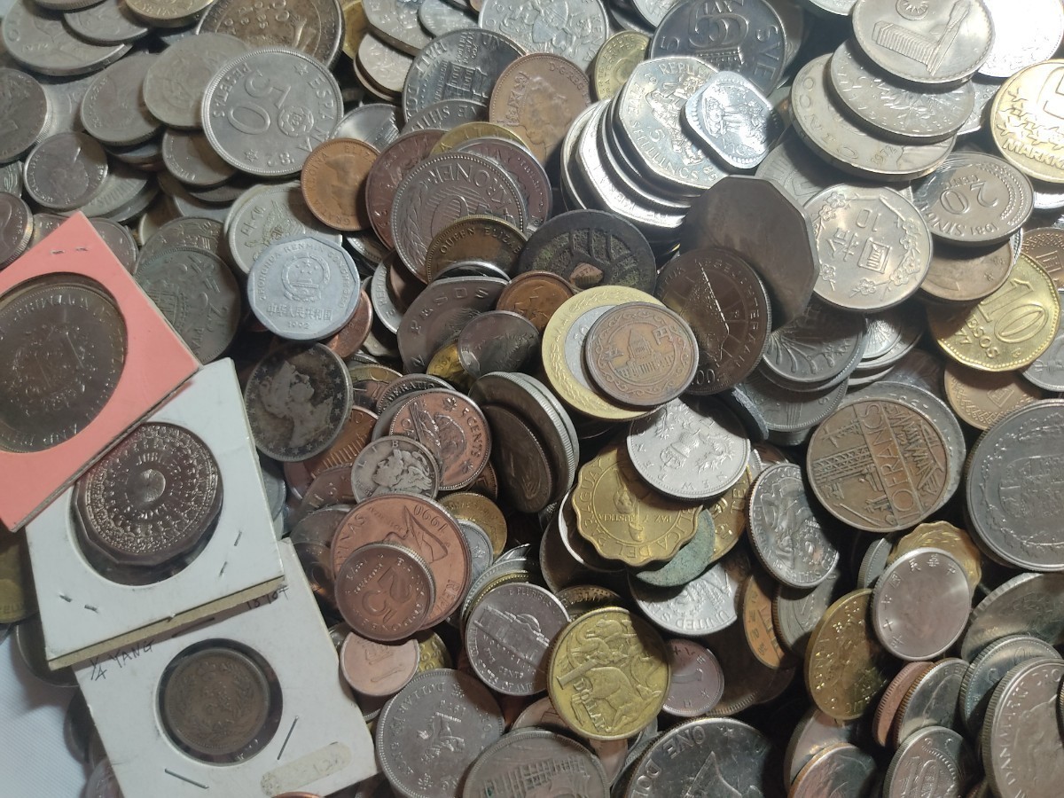 硬貨 外国 コイン 約12.6kg まとめ アジア ヨーロッパ ほか 古銭 通貨 硬貨 銀貨 銅貨 古銭