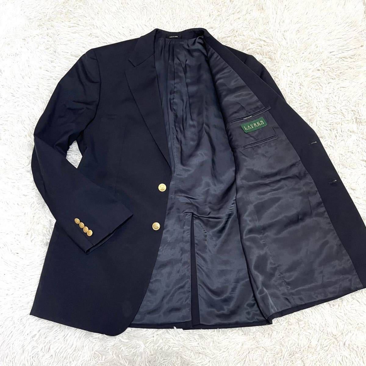 1円〜美品【極希少XL相当 輝く金ボタン】LAUREN RALPH LAUREN ラルフ 