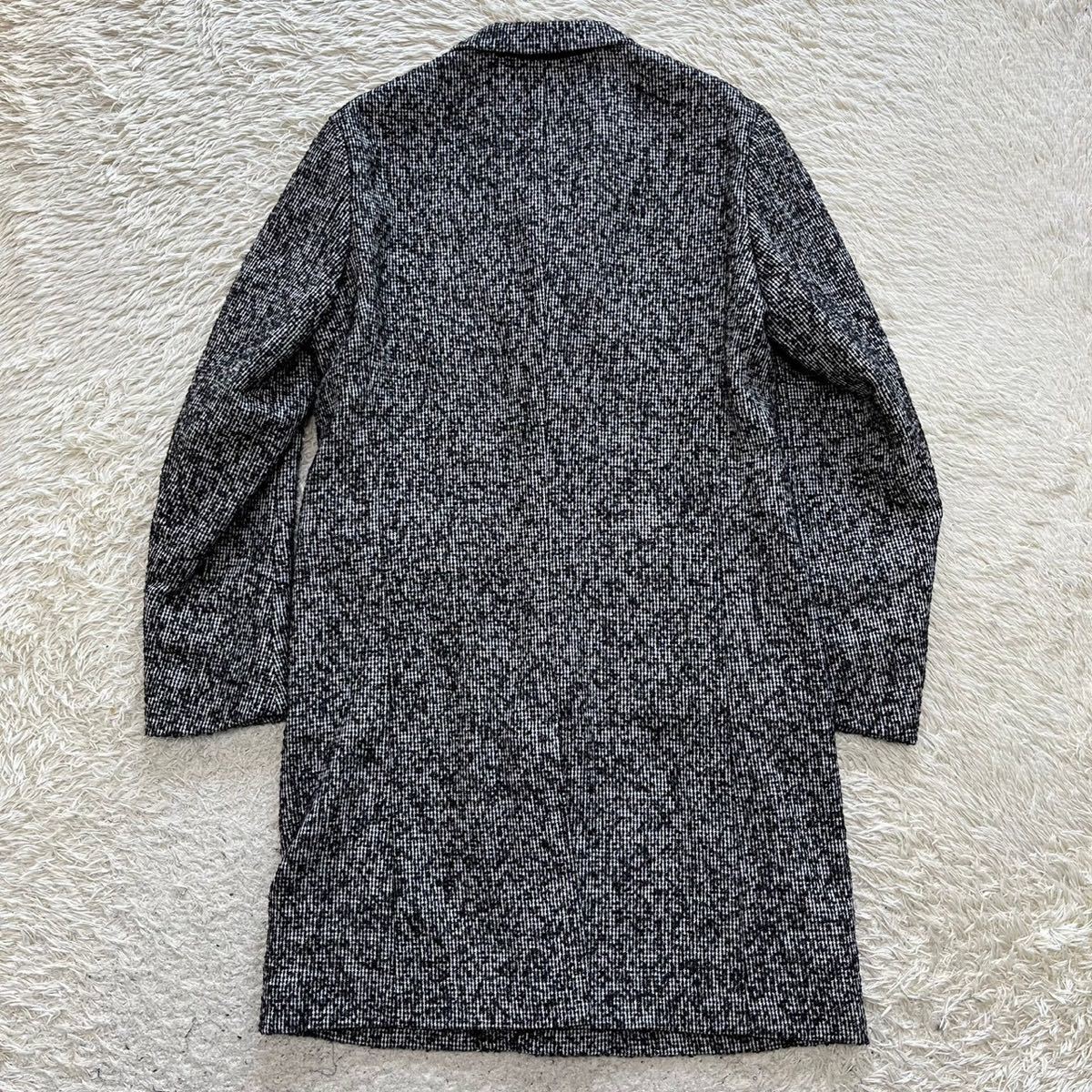 美品 送料込み キャサリンハムネット グレー フード付き ウール混 