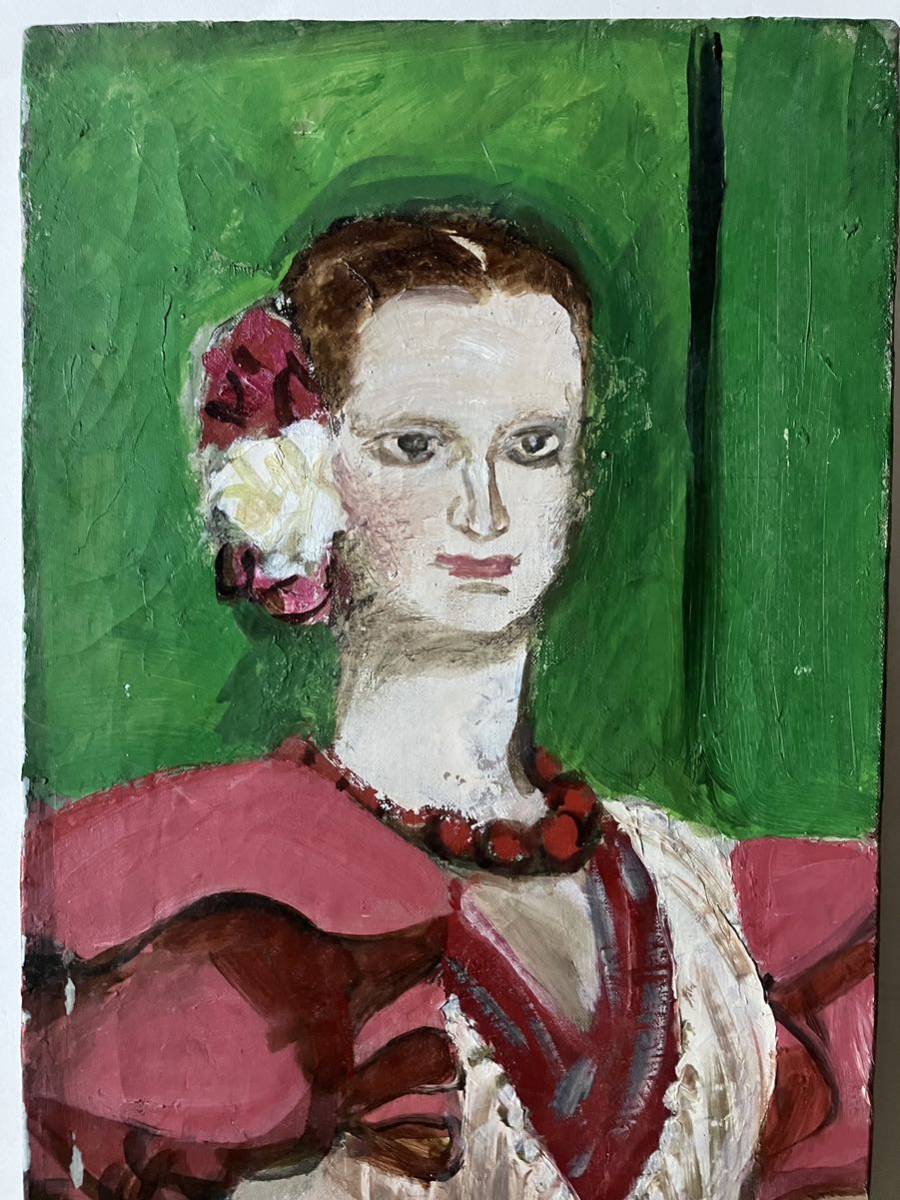 田村孝之介 人物画 女性画 婦人画 洋画 サイン入 額・箱付き 26.3.20