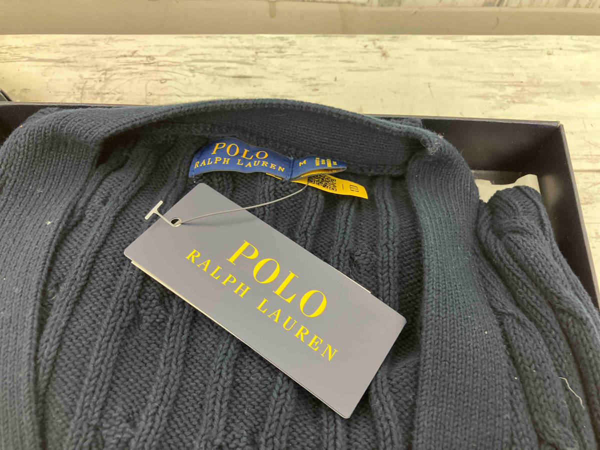 POLO RALPH LAUREN 211598236012/ケーブルニット/ネイビー/タグ付き