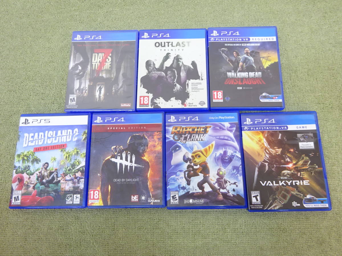 056-E79) 中古品 PS4 PS5 海外版 ソフト 7点セット DBD 7 Days to Die 