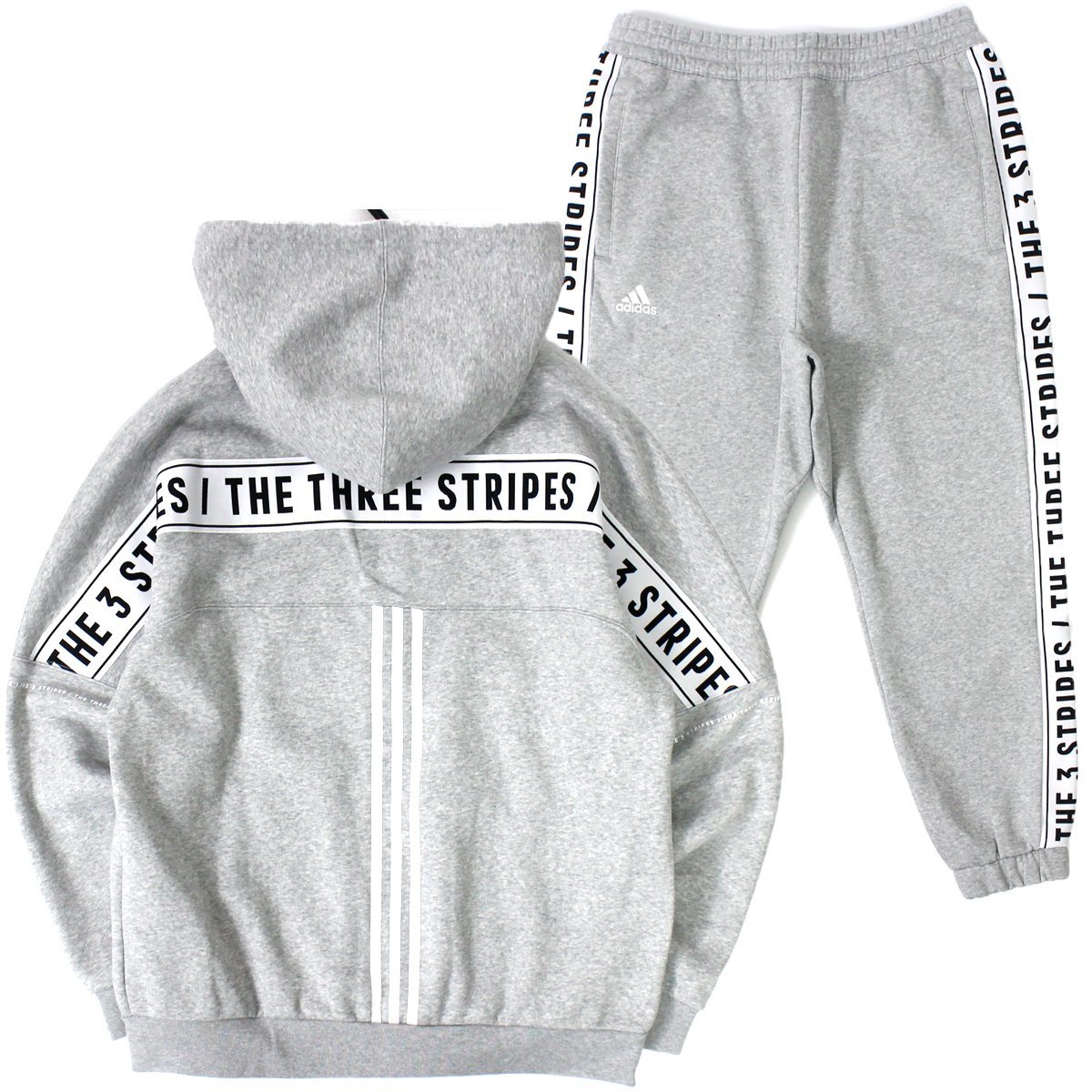 新品 秋冬 adidas アディダス 上下セット THREE STRIPES 裏起毛 L 