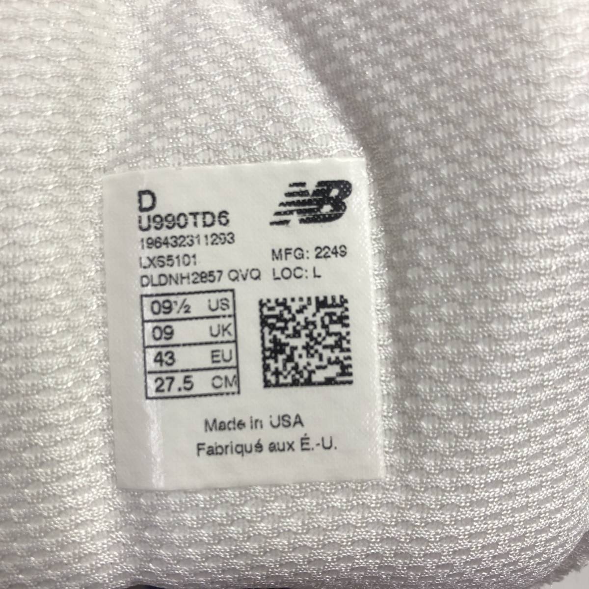 268-AR19)New Balance 990 V6 Magnta Pop Made in USA U990TD6 