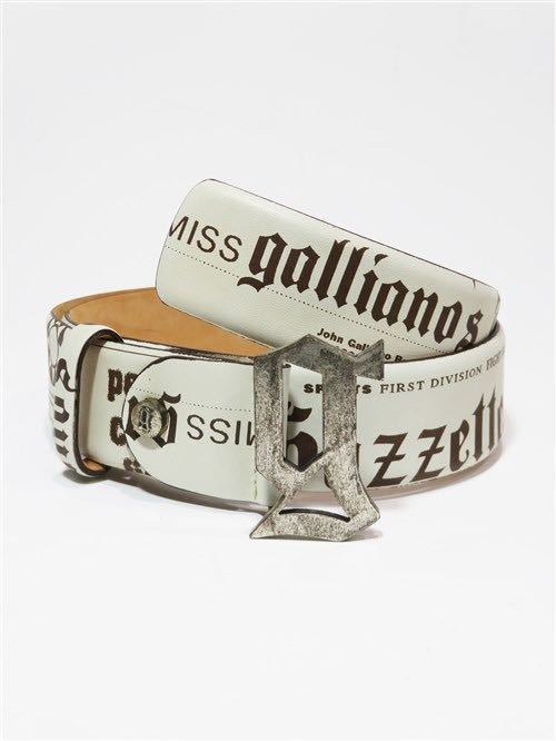 62093 John Galliano ／ ジョンガリアーノ バックル ペーパープリント