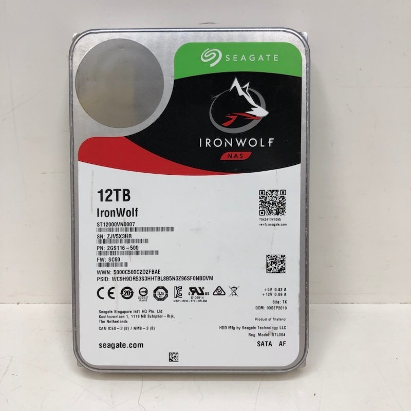 SEAGATE IRONWOLF NAS 12TB ST12000VN0007 SATA HDD ハードディスク 231207SK750085(2TB～)｜売買されたオークション情報、yahooの商品情報をアーカイブ公開 - オークファン 3.5 SerialATA