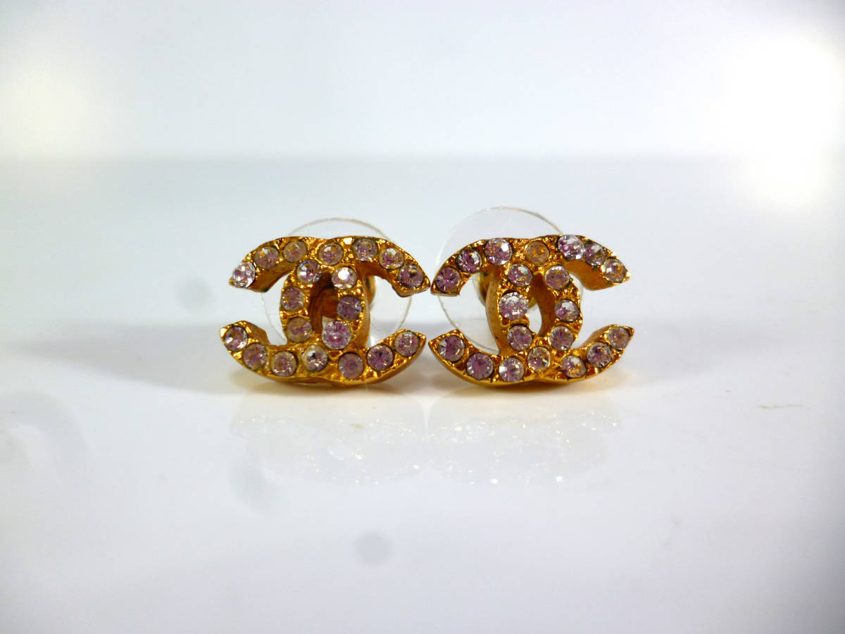 ココマーク シャネル CHANEL ラインストーン ピアス CHANEL(シャネル 