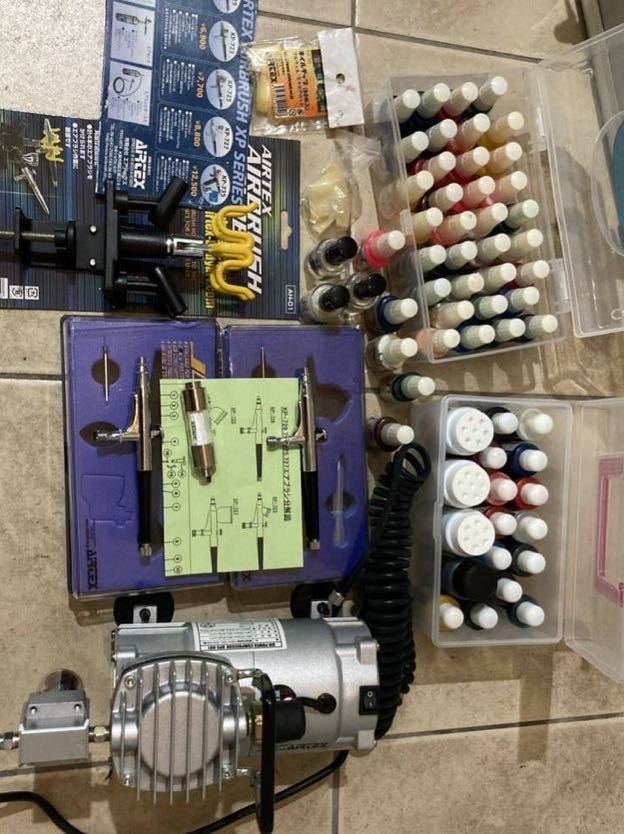 エアテックス APC-001 コンプレッサー ハンドピースセット エアブラシ