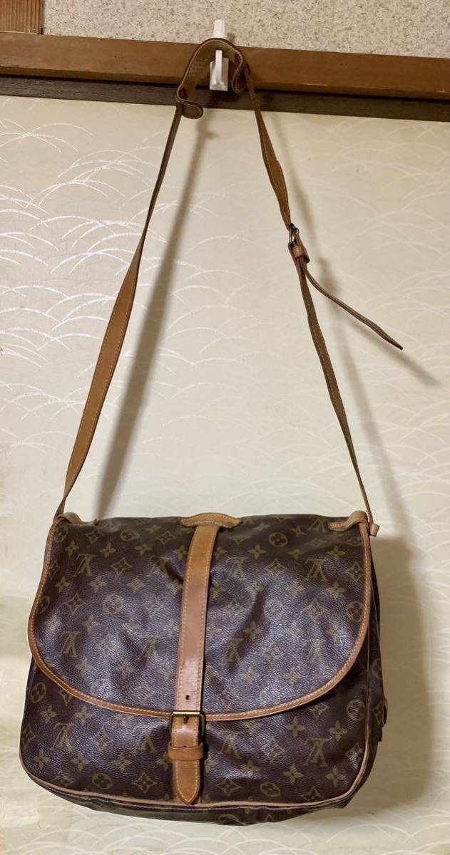 【中古】ルイヴィトン LOUIS VUITTON モノグラム ソミュール 35 ショルダーバッグ M42254