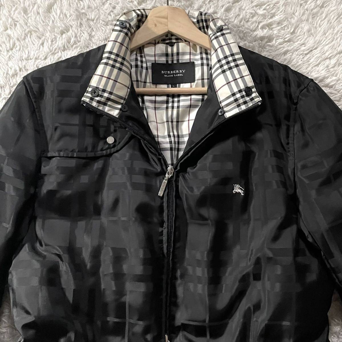 希少Lサイズ○バーバリーブラックレーベル ダウンジャケット BURBERRY