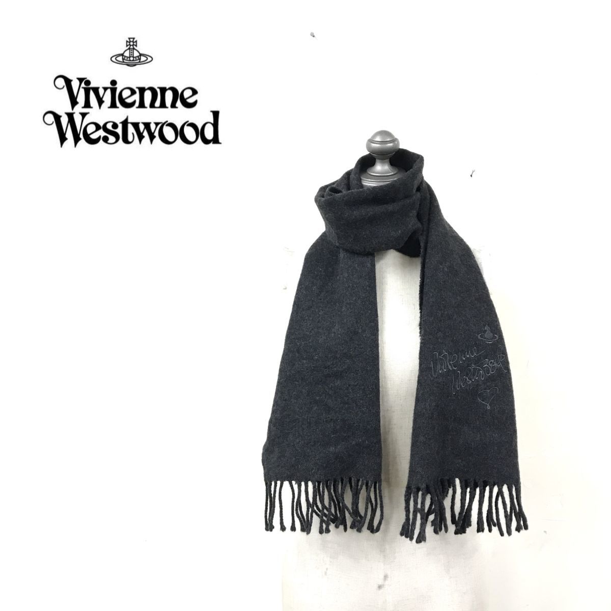 グレー vivian westwood マフラー Vivienne Westwood ウール100