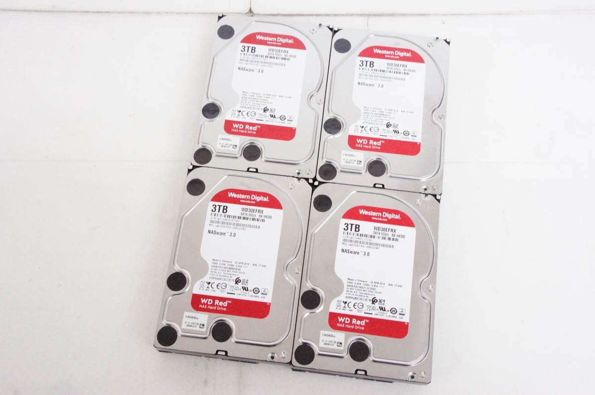 Western Digital ウエスタンデジタル HDD 3TB*4 計12TB HDD4個セット
