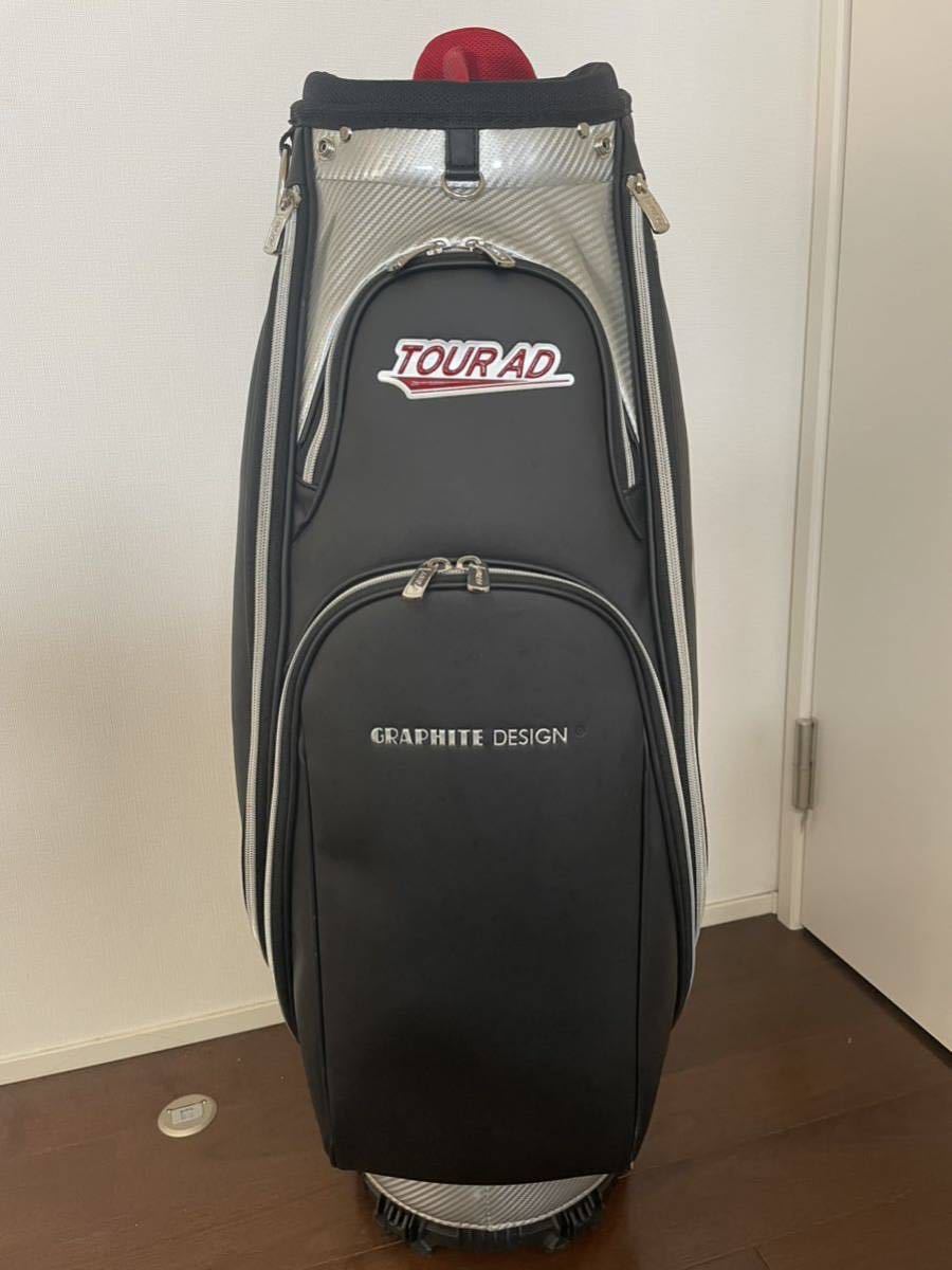 【新品】グラファイトデザイン ツアーAD 3点式ツアーキャディーバッグ NEW ITEM✨ VFカラーをイメージしたブラック&レッドのTOUR AD