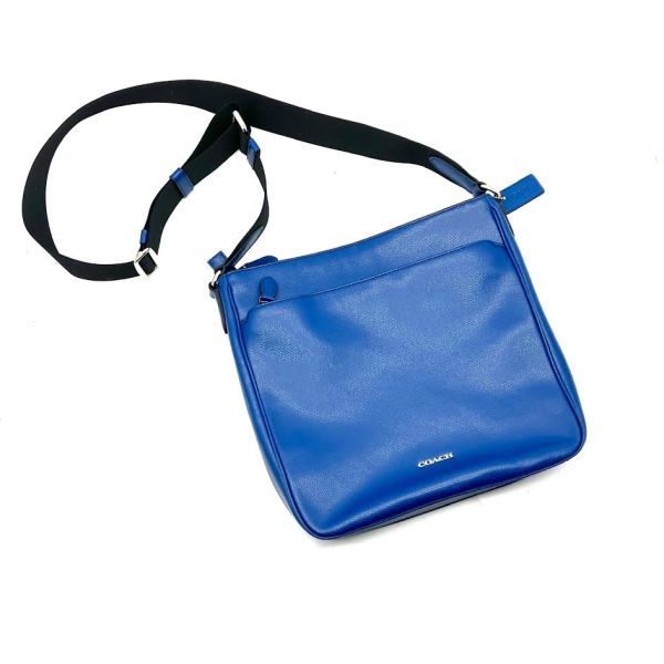 仙11 COACH ショルダーバッグ ブルーカラー ブルー系 コーチ 斜め掛け 鞄 クロスボディ 青色 メンズ レディース
