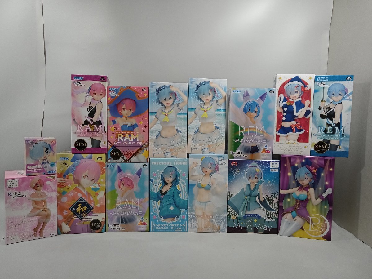 【未開封】Re:ゼロから始める異世界生活 リゼロ フィギュア 15点 まとめ売り レム/ラム/マリンルックver./あめあがりの日 [14-2］No.9183