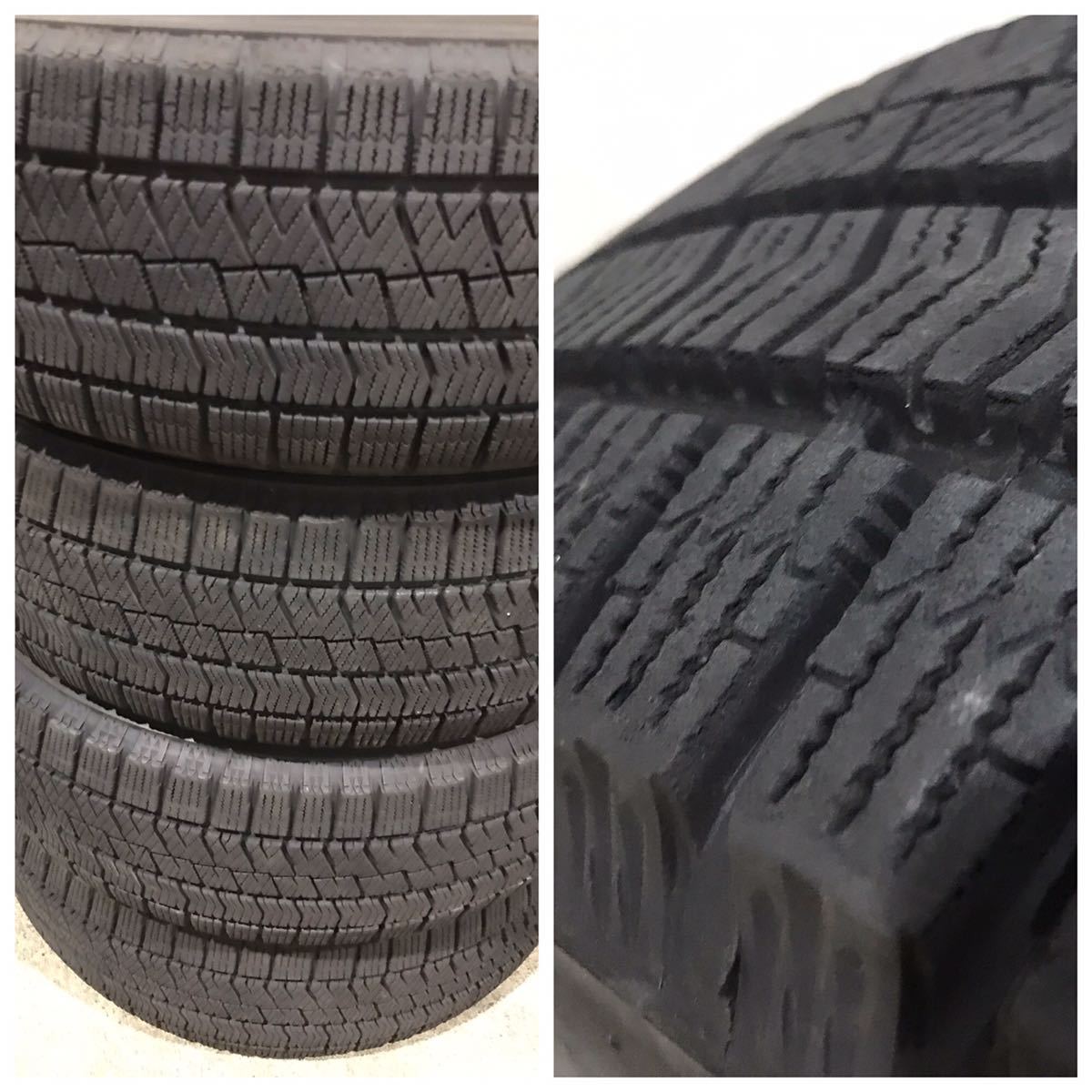 ジャンク扱い　送料無料◯中古 BRIDGESTONE BLIZZAK VRX2 C 195-65-15 2018年製を4本　ブリヂストン　ブリザック