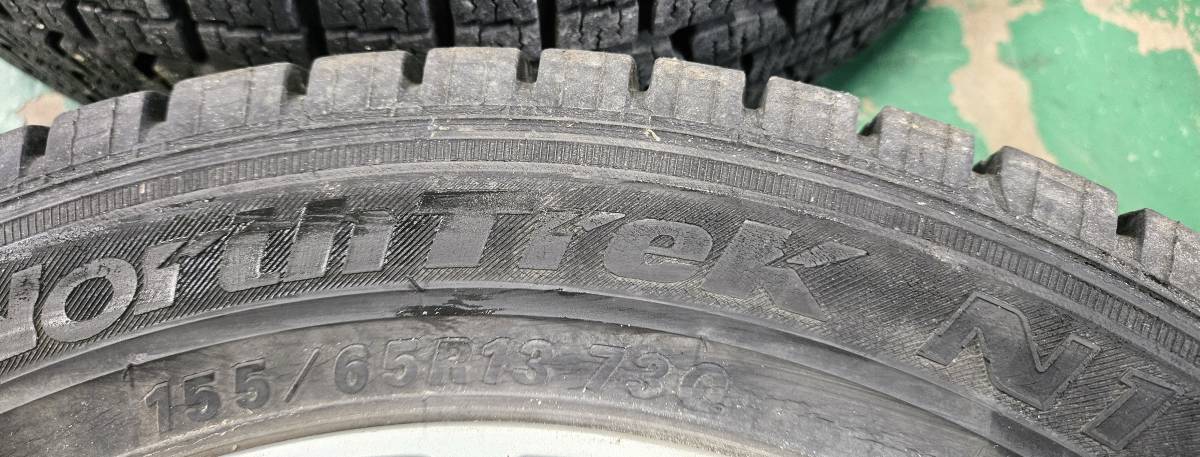 オートバックス 155&frasl;65R13 ノーストレック スタッドレスタイヤ N5 ノーストレックN5 155の通販 Yahoo | 155⁄65R13 YW737 NorthTrek AUTOBACS 軽自用アルミ付きスタッドレス4本組 冬タイヤ ヤマダウェブコム