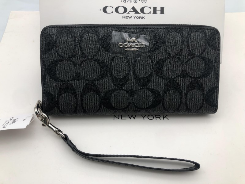 COACH 長財布 財布 シグネチャー アコーディオンラウンドジップC7800