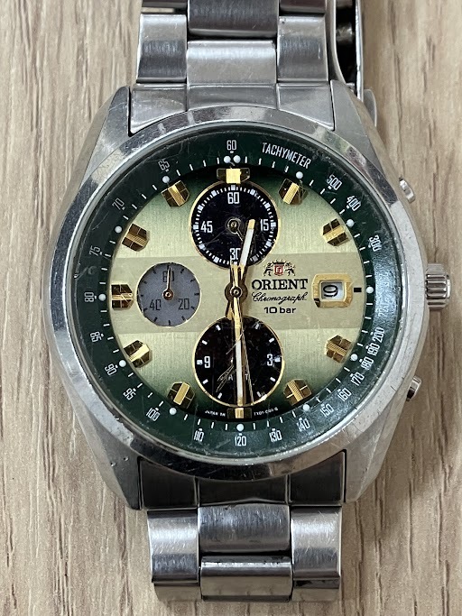 #T10897　ORIENT　TT10-D0-B　クロノグラフ　　TY01-C3-B　ソーラー ORIENT CA TT10-D0-B b 稼働ORIENT オリエントTT10-C0-B