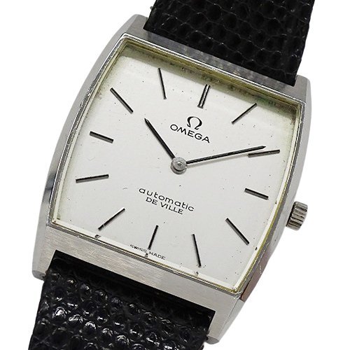 希少 OMEGA DE VILLE 151.780 cal711 オメガ デビル 自動巻 稼働品 スクエア トノー 1970年代 ヴィンテージ ホワイト ローマン リーフ De Ville Omega Men OMEGA® men's