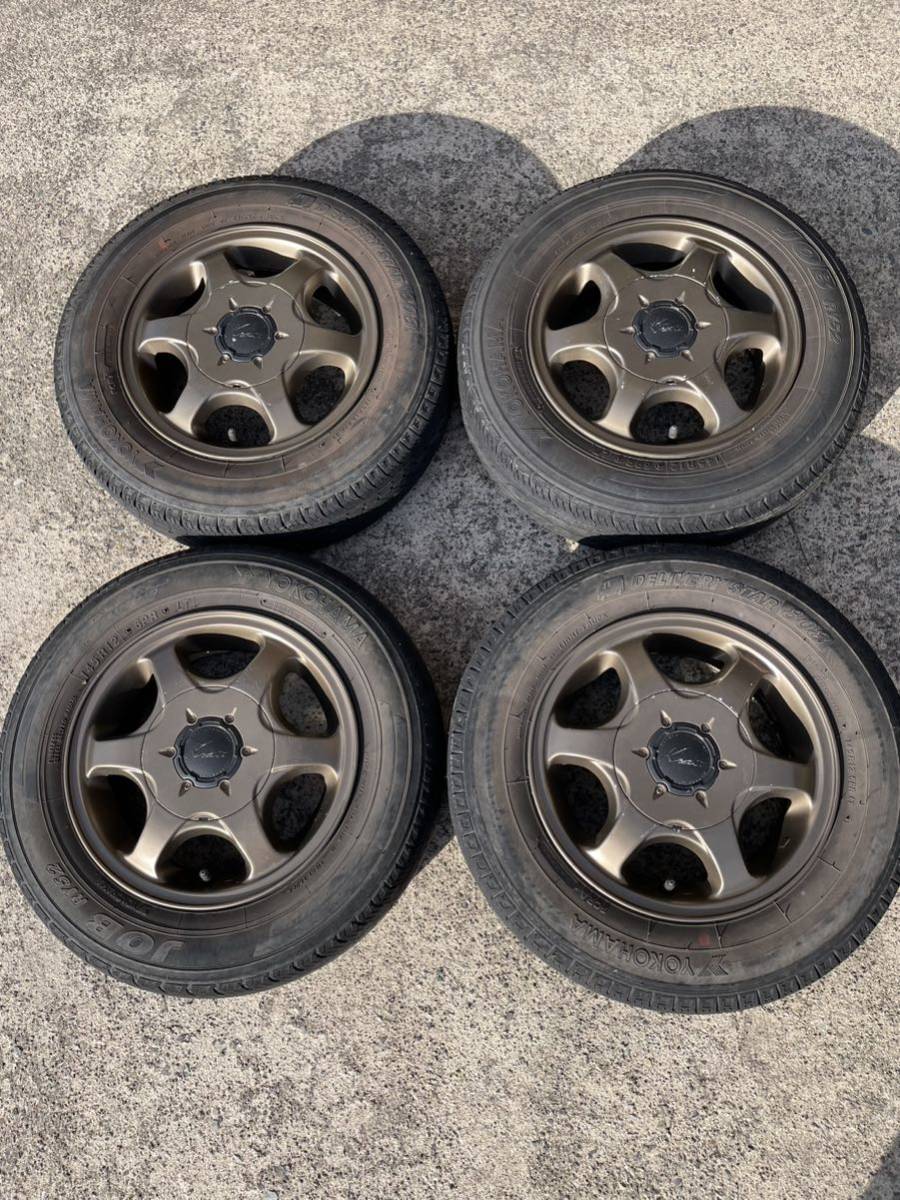 12インチアルミホイール 12穴マルチ 4.5J 要タイヤ交換 自家塗装品 