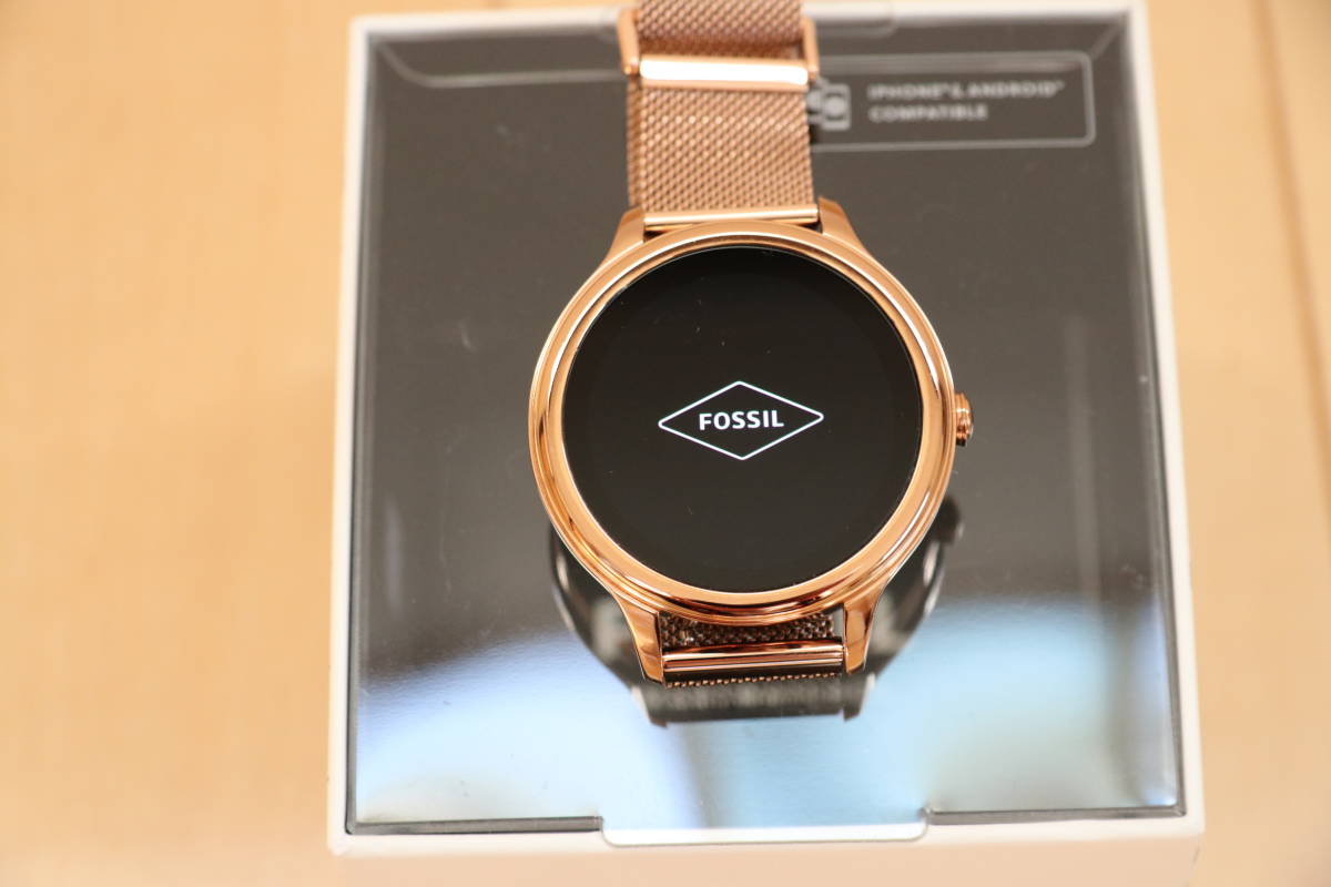 ★Fossil ローズゴールドトーン ステンレススチールメッシュ ジェネレーション5E FTW6068★_1