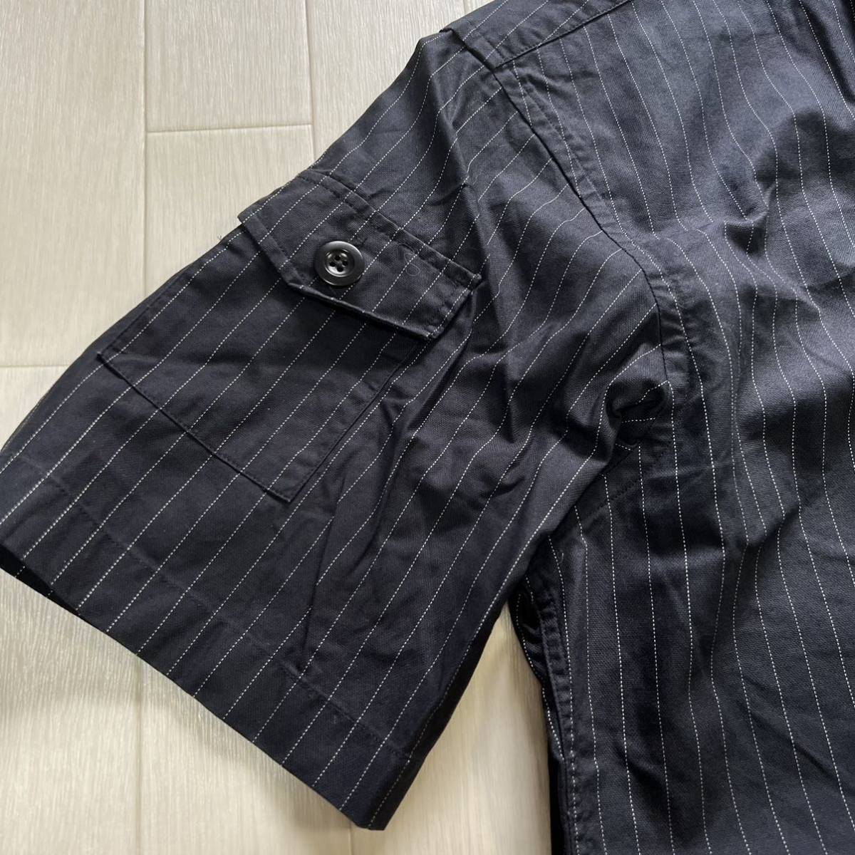 タグなし未使用 Paul Smith ミリタリー ストライプ 半袖シャツ ポール