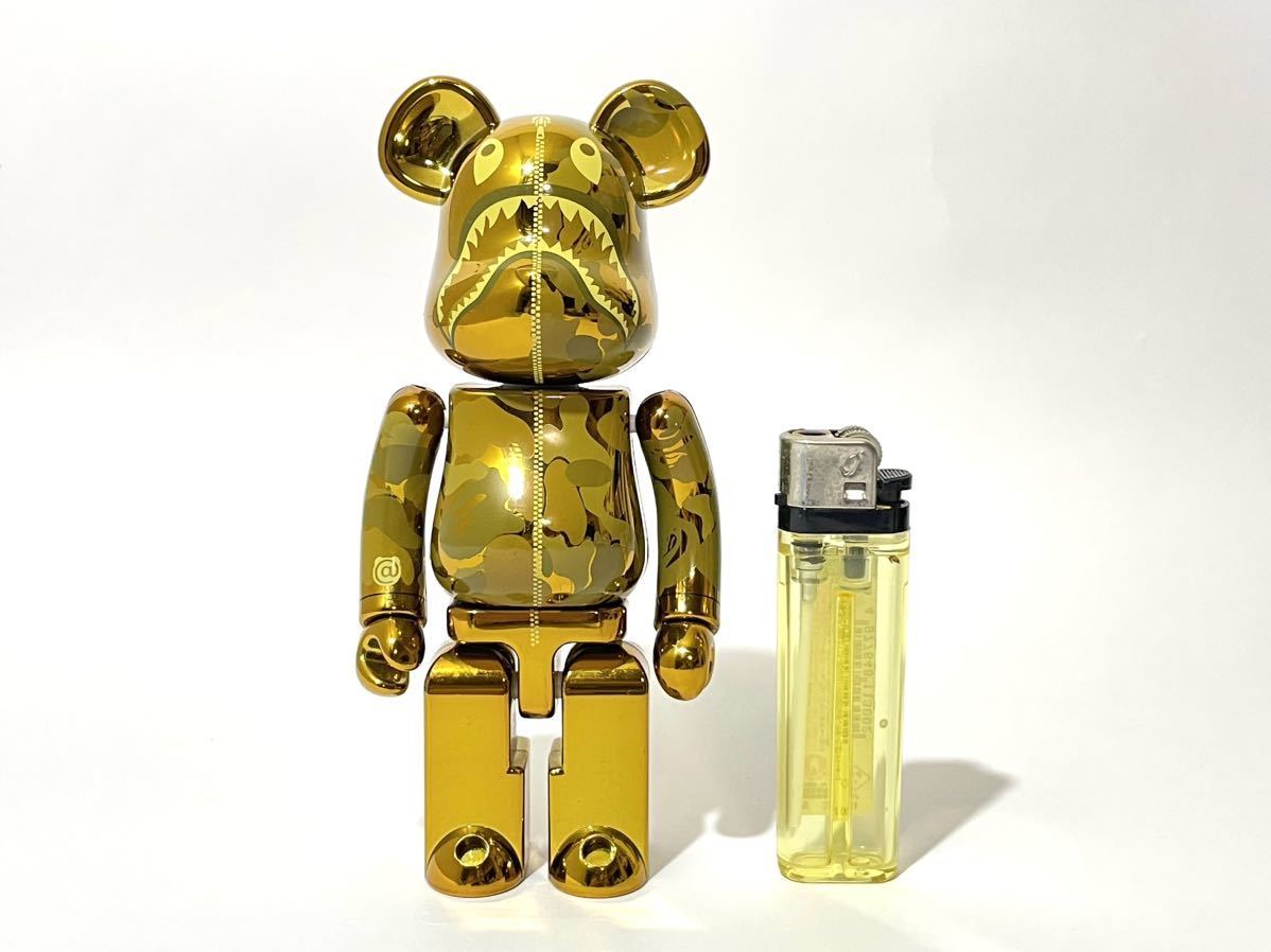 ☆限定 BE@RBRICK × BAPE(R) CAMO SHARK GOLD 200% メディコムトイ