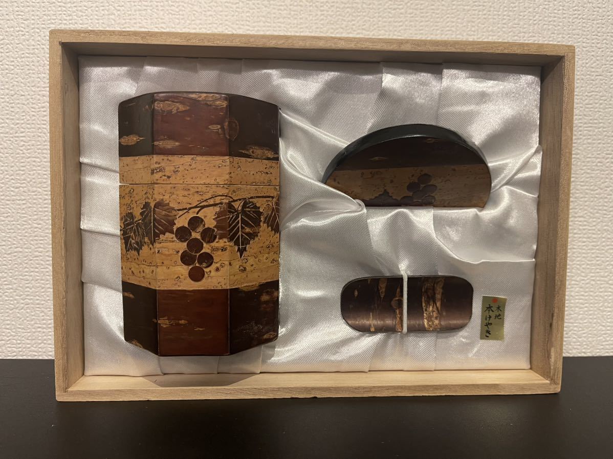 【未使用】桜皮細工 茶道具 茶筒 伝統工芸品 _2