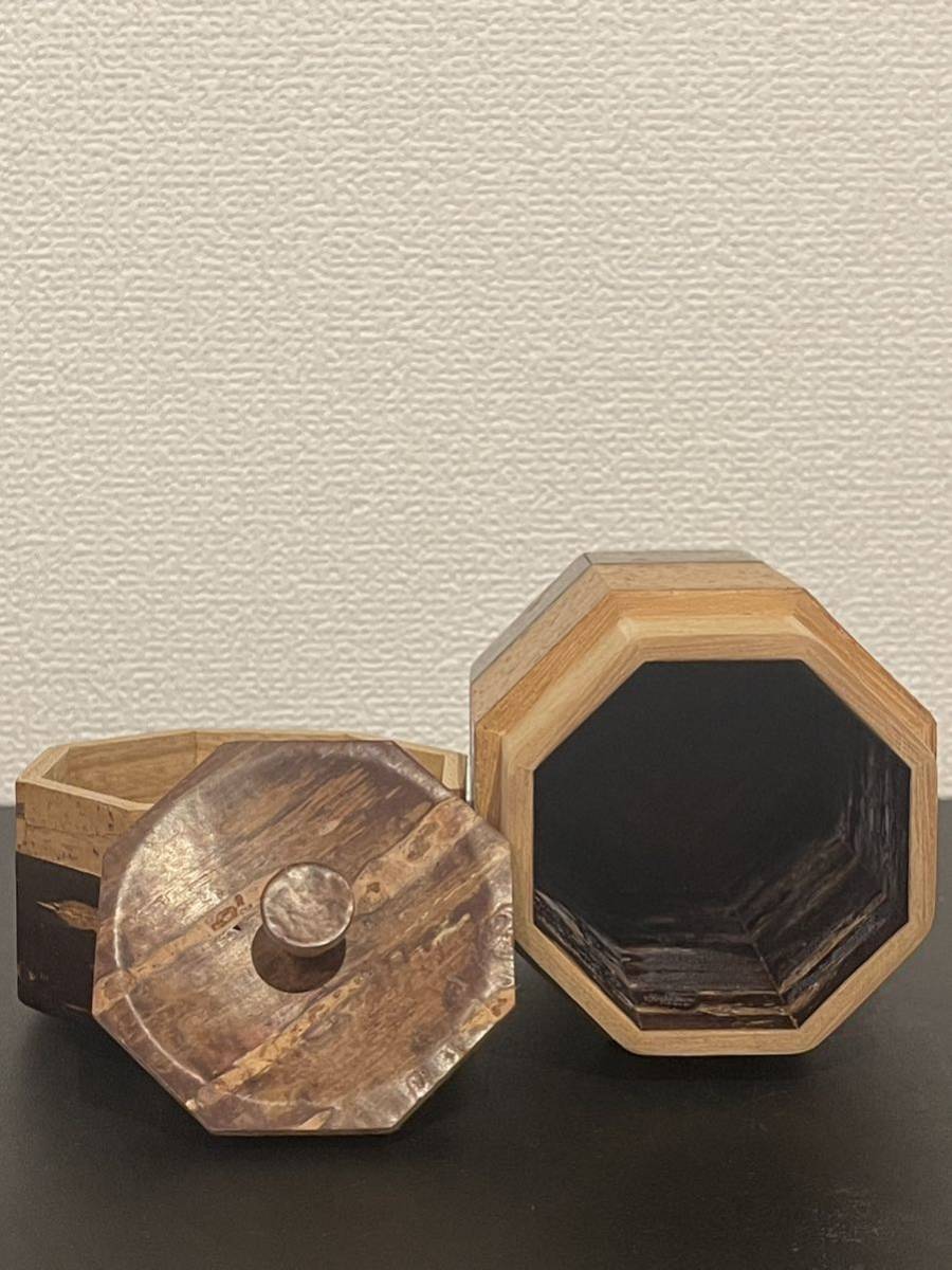 【未使用】桜皮細工 茶道具 茶筒 伝統工芸品 _8