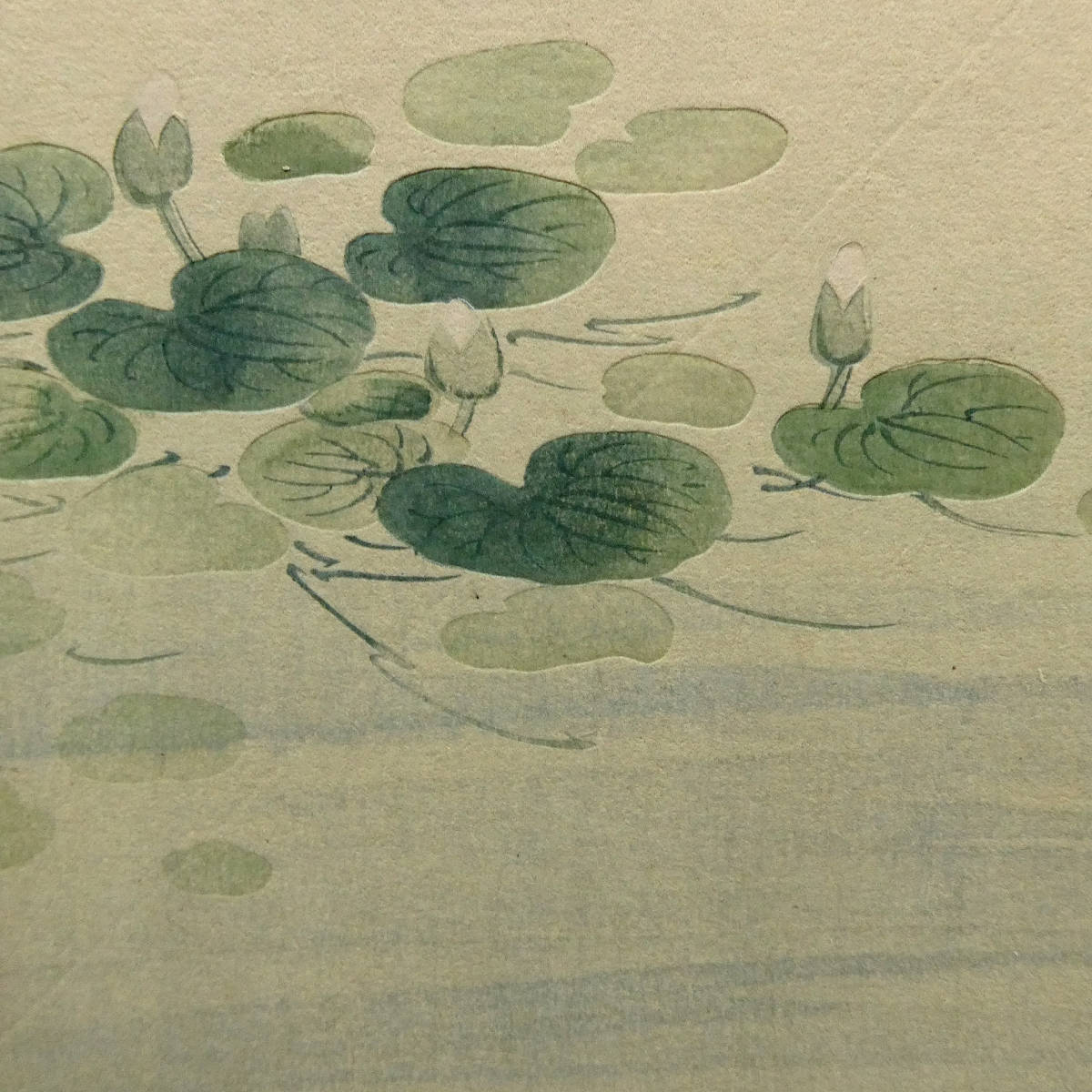 ◇小原古邨◇木版画作品 新版画◇金魚三匹 交差する朱色◇繊細な表現力
