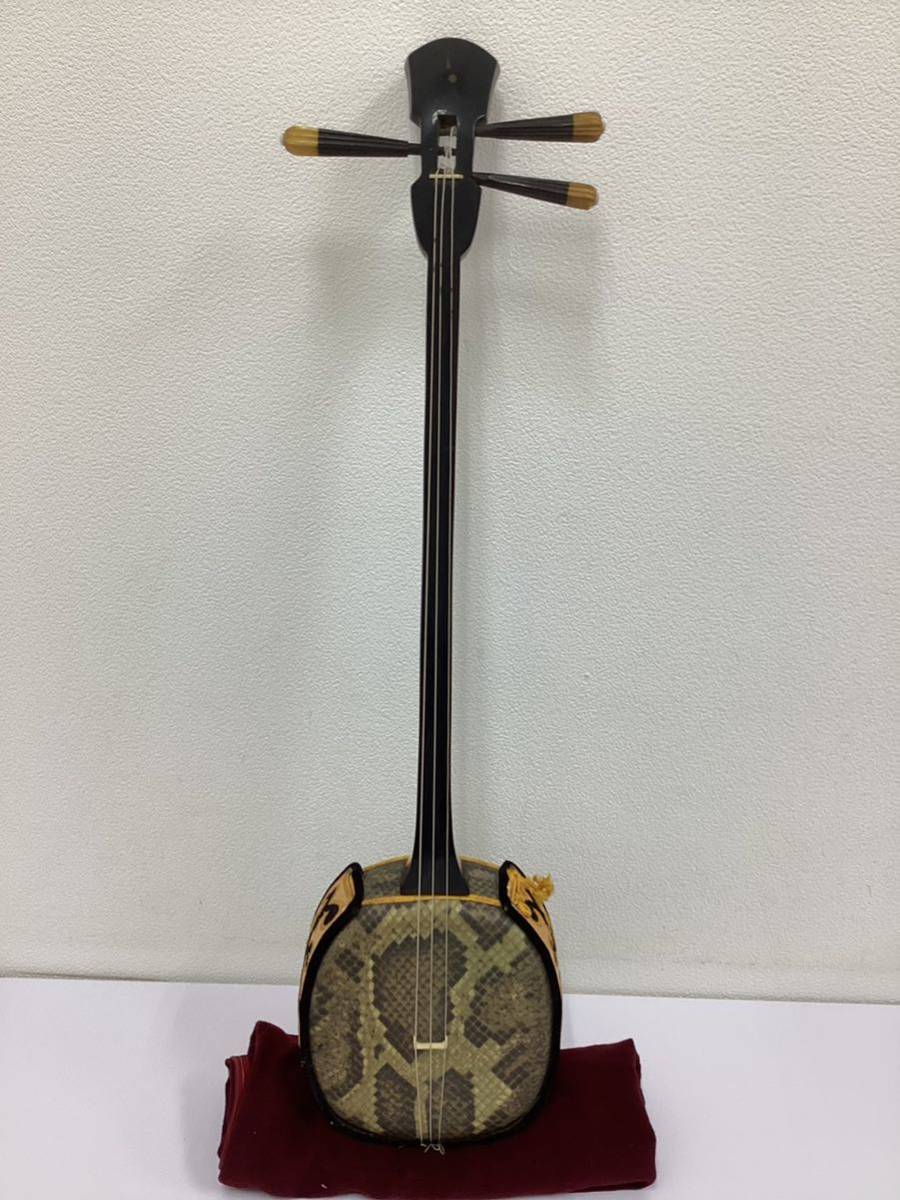 沖縄三線 三味線 和楽器 琉球楽器 弦楽器 人工皮 ヘビ合皮 民謡 収納袋