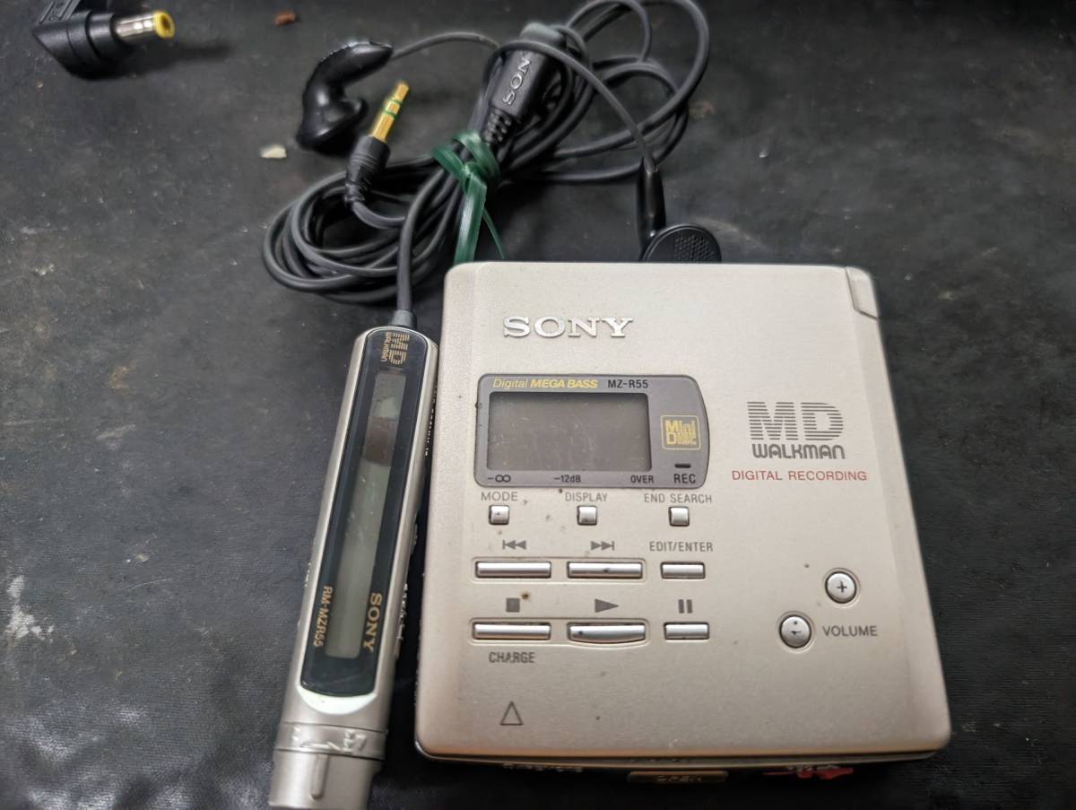 SONY MD WALKMAN MZ-R55 ソニー MDウォークマン ポータブルMDレコーダー ジャンク(録音、再生)｜売買された ...