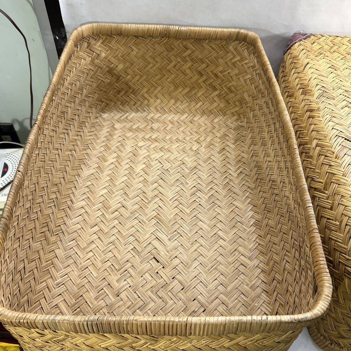 柳行李 やなぎごうり68.5cm 時代物 古民芸 古道具 籠 竹籠 収納用品