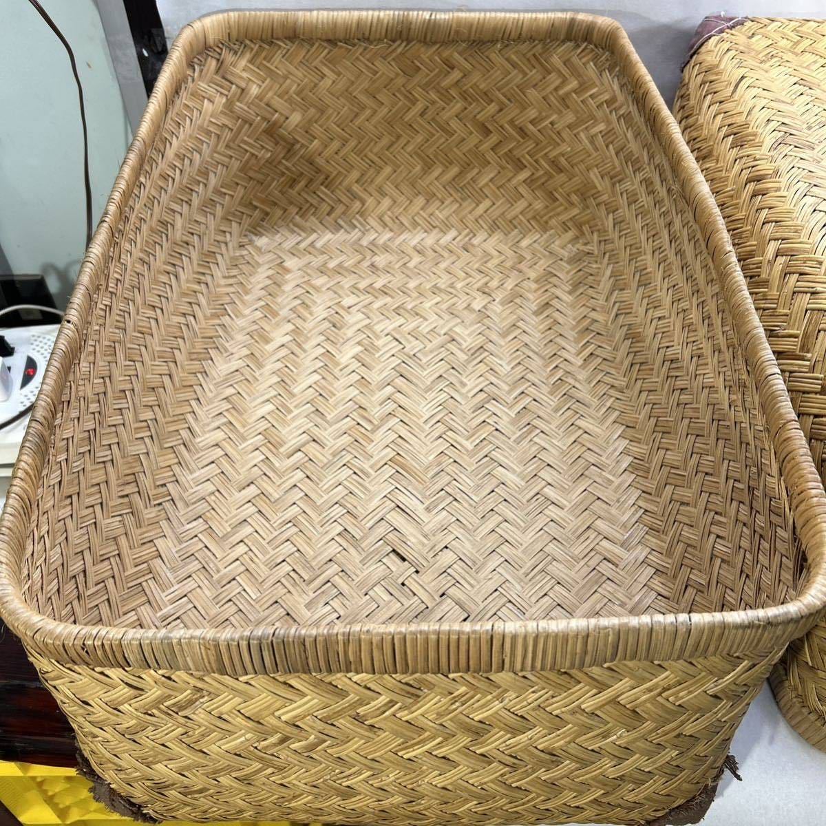 柳行李 やなぎごうり68.5cm 時代物 古民芸 古道具 籠 竹籠 収納用品