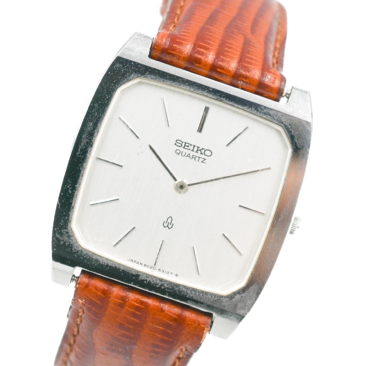 1円 稼働 SEIKO セイコー 6020-5270 シャリオ QZ クオーツ 銀 シルバー 