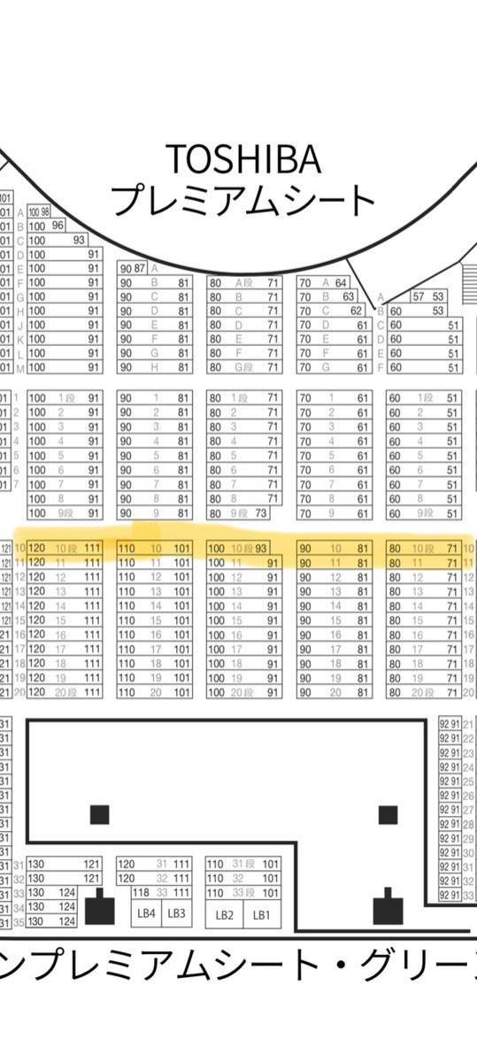 2024/3/10(日）　阪神Ｖｓ巨人　１３時　グリーンプレミアムシート横通過、前通路の2連番ほ_2