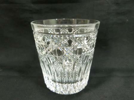 カガミクリスタル 江戸切子 ロックグラス 高さ8.9×口径8.3cm 伝統工芸士 鍋谷淳一作 共箱 美品中古 ■_2