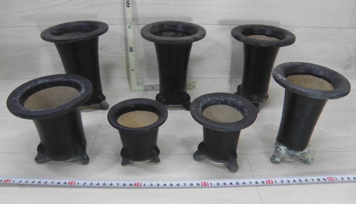 送料無料　植木鉢 13個セット　万年青　盆栽　山野草　おもと　蘭　松　時代鉢　まとめ売り_4