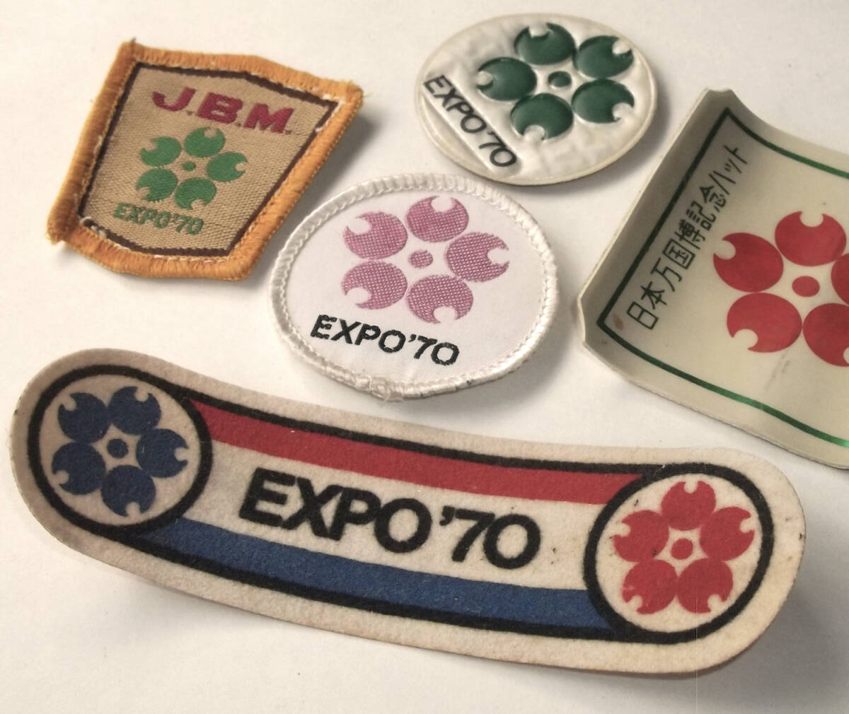大阪万博 EXPO'70 当時物 ワッペン 5点 桜 シンボル マーク 昭和